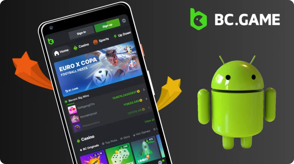 BC Game app is compatible with different android devices