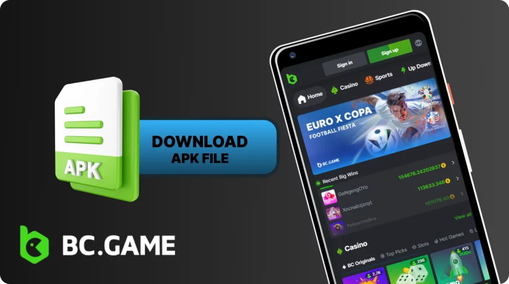 Steps for downloading BC Game apk