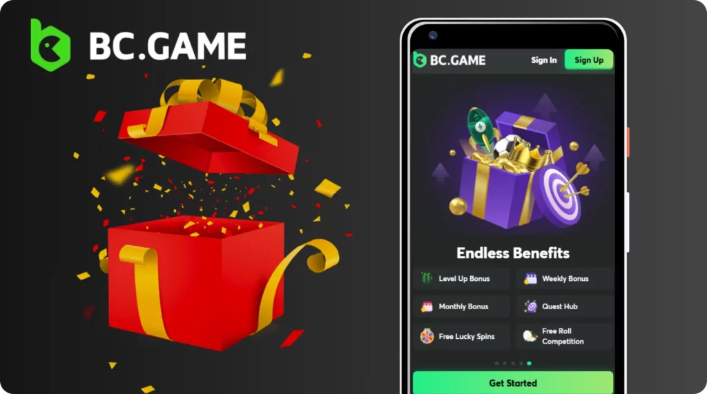 BC Game great welcome bonus for android users