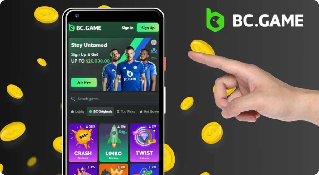 BC Game Casino app for Spanish gamblers